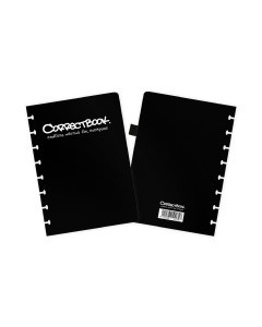 Couverture amovible Correctbook A5 Noir avec passant pour stylo